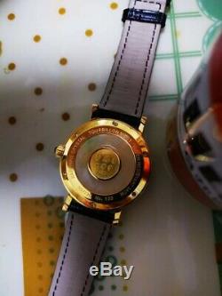 Xu Beihong Seagull TOURBILLON Mens HandWind Watch Mechanical GOLD plt 63 DIAMOND