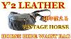 Y 2 Leather Horse Hide Waist Bag Black Vintage Horse