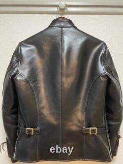 Y2 LEATHER Vintage Horse Single Rider Brown Core Lewis Leather 38 Size Black